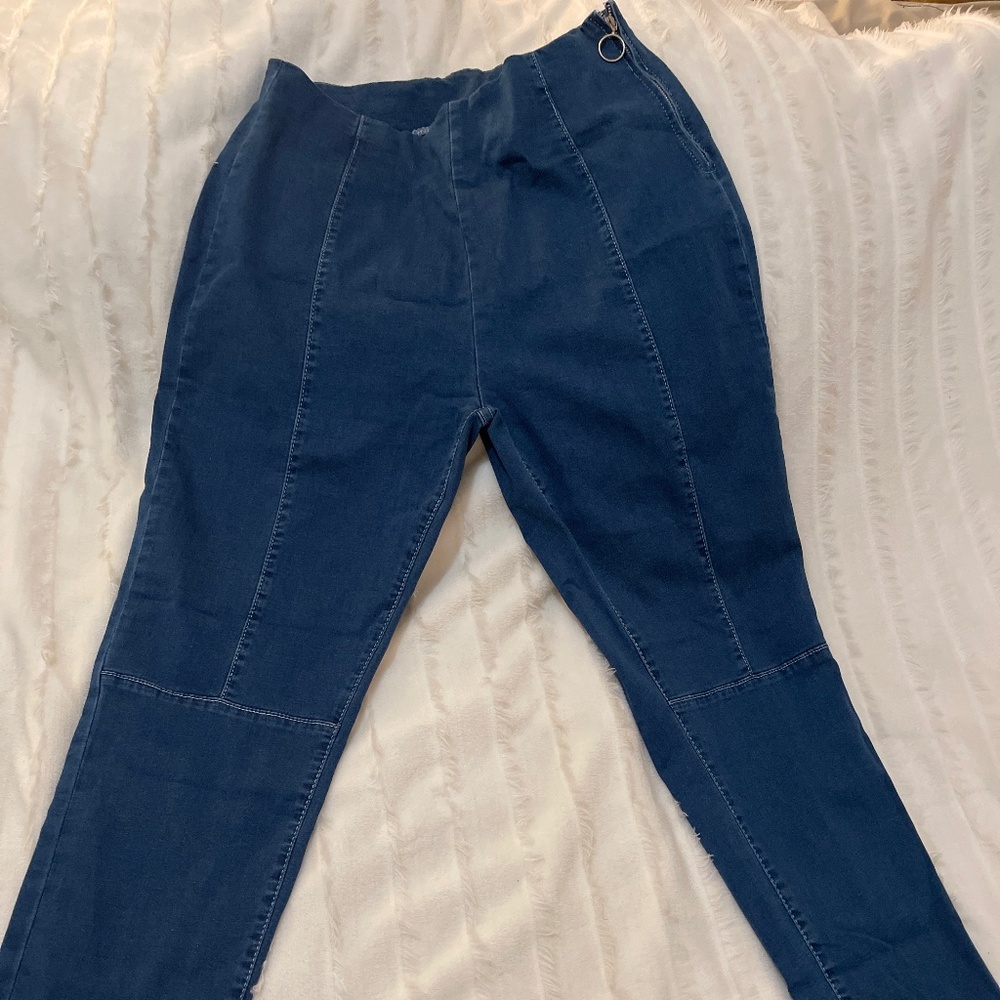 Stretch zipper Jeans